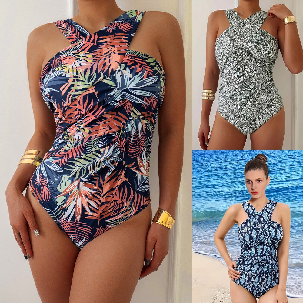 Swimsuit Bikini Ruched - Women Swimsuit Plus Size Modest Swimwear
