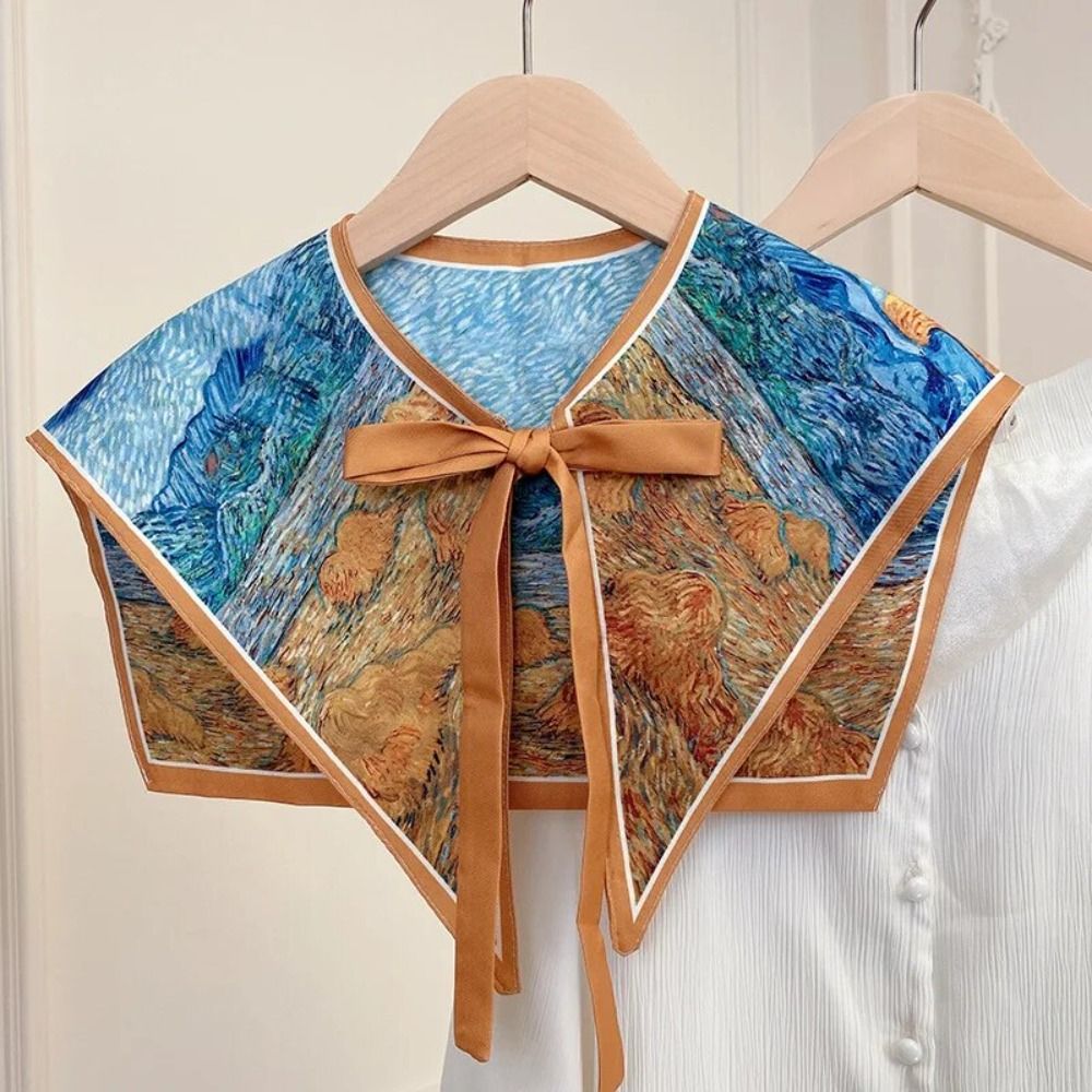 Blouse Off Shoulder - Floral Pattern Shirt Fake Collar Fashion