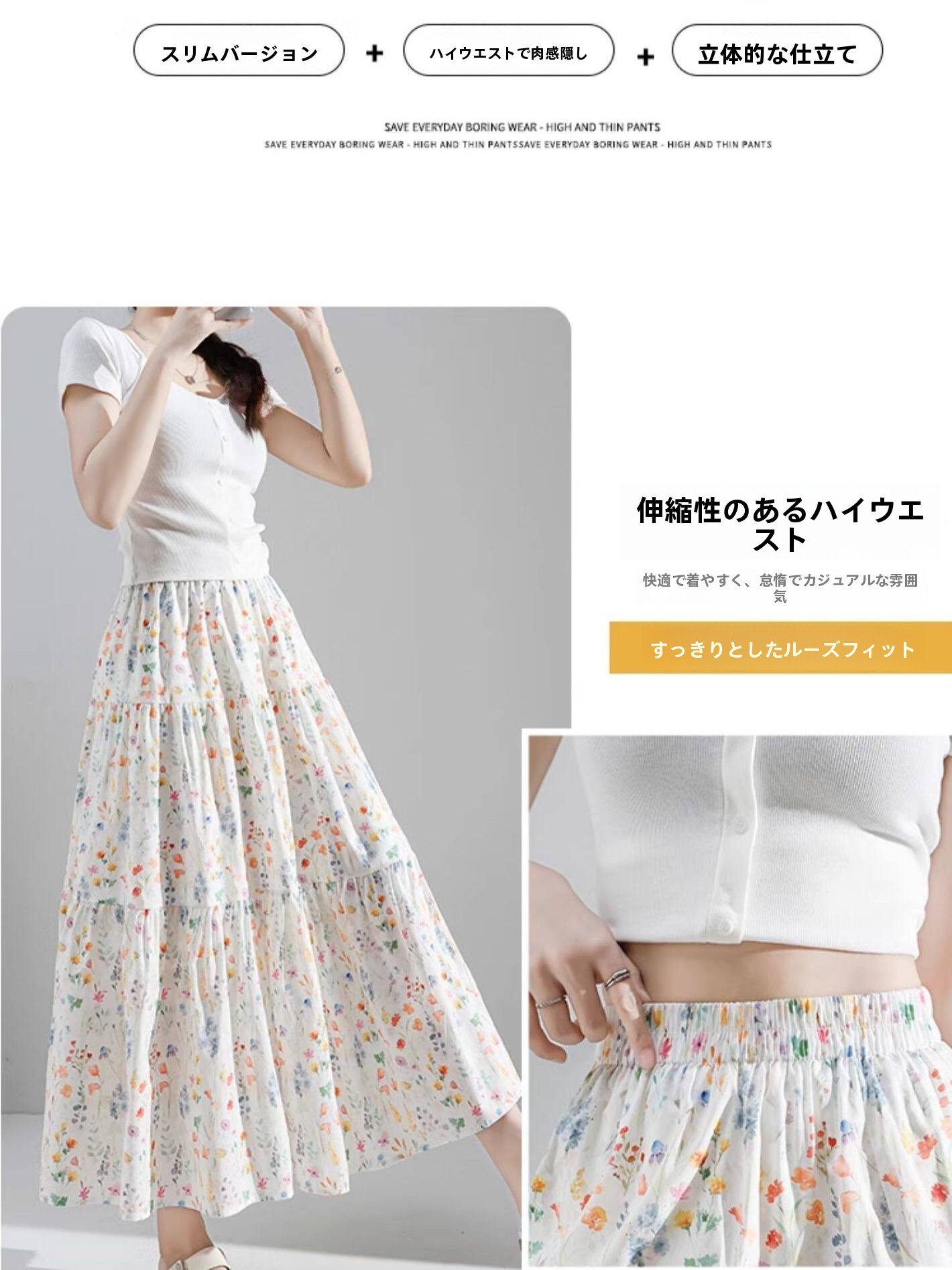 plus Size Floral Print A-Line  - огляд і ціна Midi Skirt Floral