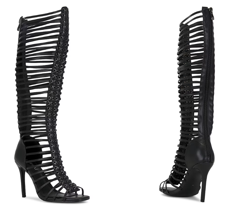 Women Black Caged Strappy Stil - огляд і ціна Sandal Strappy Heeled