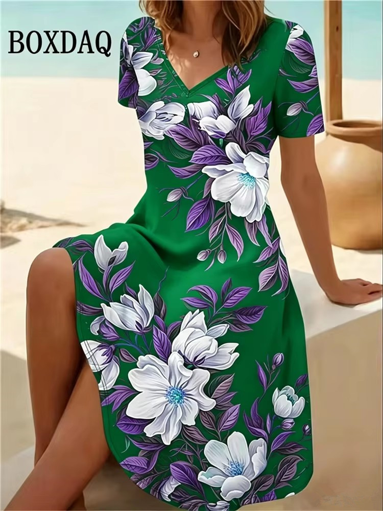 6XL Plus Size Women Dresses Su - огляд і ціна Romper Floral Print