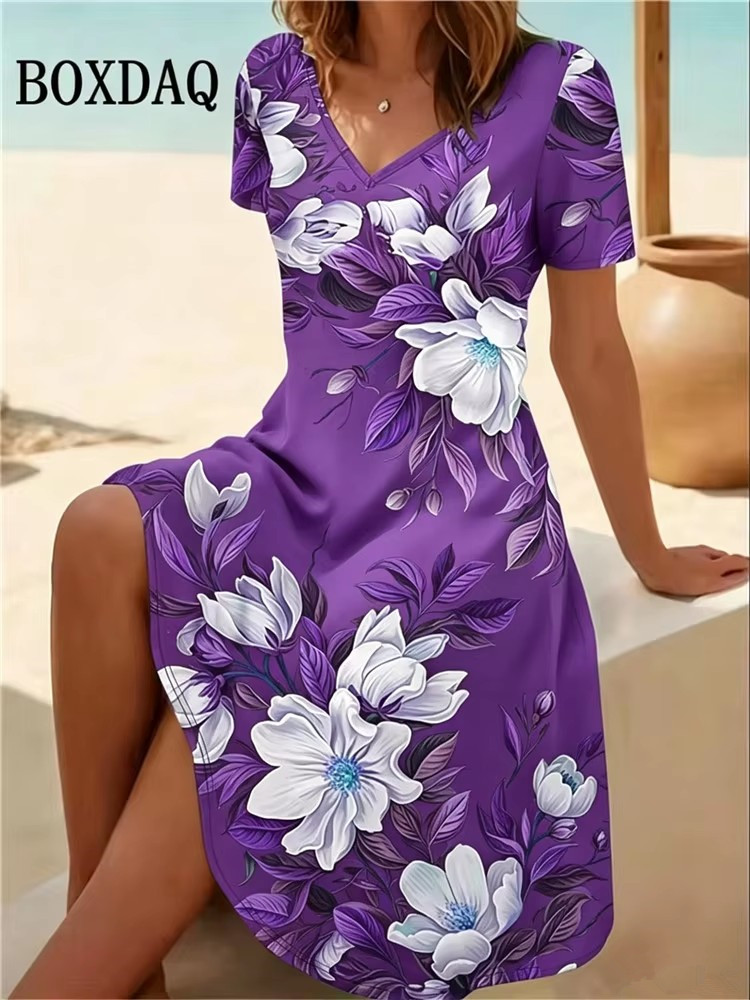 6XL Plus Size Women Dresses Su - огляд і ціна Romper Floral Print