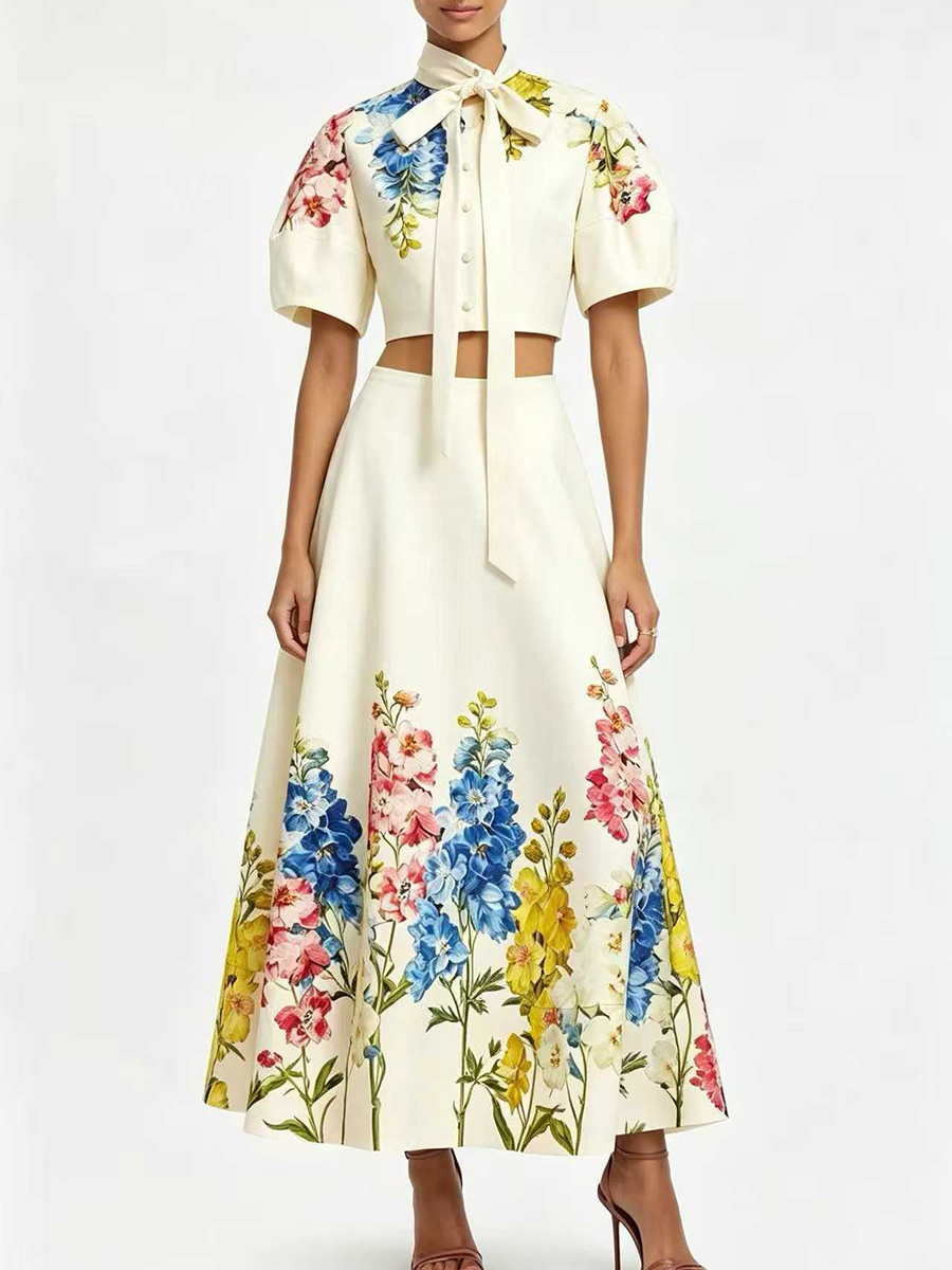 VGH Elegant Floral Printed Two - огляд і ціна Midi Skirt Floral
